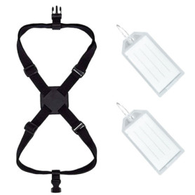 1 Morceau de Sangle de Reliure, 2 Morceaux d'étiquettes, Bande élastique réglable, Bande élastique de Valise, Accessoires de Voy