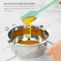 NyxSeat Bol à fondre au bain-marie 400 ml + 1 petite spatule en plastique – Casserole en acier inoxydable 304 pour chocolat, cho
