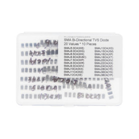 20 Valeurs * 10 Pièces Kit de Diodes de Protection SMA 400W TVS Bi-Directionnelles Montées en Surface