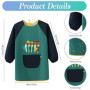 Blouse Peinture Enfant, Tablier Peinture Enfant 6-12 Ans, Blouse Imperméable Peinture, Blouse Enfant École avec Manches, Tablier