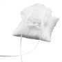 Coussin Alliance Bague Mariage Oreiller - 10 * 10cm Fleur Oreiller pour alliances Fiançailles Fête mariage Faveurs Accessoires, 