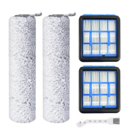 HUAREW Rouleau de Brosse de Rechange et Filtre HEPA pour BISSELL CrossWave OmniForce Aspirateur Balai Sans Fil (3912N)& OmniFind