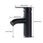 Noir Robinet de Salle de Bain,Noir Mat Mitigeur Lavabo Acier Inoxydable,Robinet de Lavabo avec Eau Froide Chaude Disponible,avec
