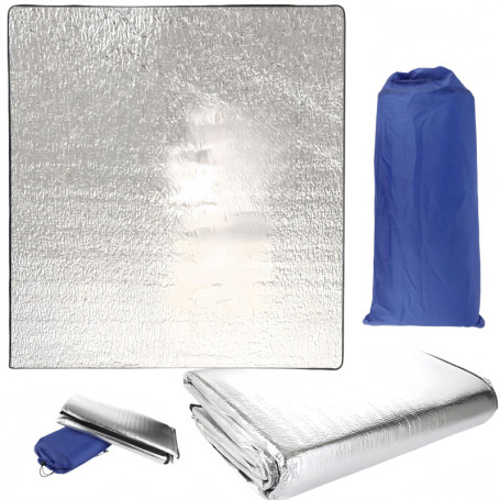 HJYDGJ Tapis de Camping en Film d'Aluminium - Ultra Léger, Pliable, Isolation Thermique - Couverture Isolante pour Tente 200 × 2