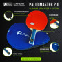 Palio Master 2.0 Raquette de Tennis de Table et étui | Raquette de ping-Pong intermédiaire approuvée par l'ITTF | Spin, Vitesse 