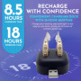 Amplificateurs auditifs numériques - Paire d'amplificateurs de son personnels BTE rechargeables avec station d'accueil USB - Amp