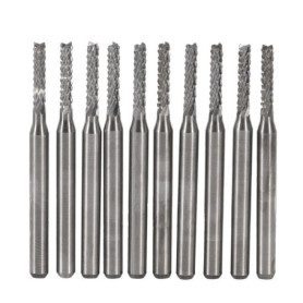 10Pcs Ti forage fraise coupe Outils CNC carbure ensemble d'usines d'extrémité Fraiseuse 1.0-3.0mm (#2)