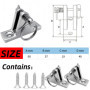 HJYDGJ Lot de 2 charnières pivotantes pour bateau en acier inoxydable - Pour bateau, baldaquin, pont pivotant