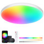 ZWOOS Plafonnier LED Dimmable avec Télécommande, 30W Changement de Couleur RGB Luminaire Plafonnier, 2700K-6500K, 2200LM éclaira