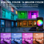 ZWOOS Plafonnier LED Dimmable avec Télécommande, 30W Changement de Couleur RGB Luminaire Plafonnier, 2700K-6500K, 2200LM éclaira