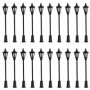 WANGCL Lot de 20 mini lampadaires LED en plastique à l'échelle 1/100 pour bacs à sable, miniatures, jardins, villes