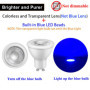 Lot de 4 ampoules LED GU10 bleues de 5 W, équivalentes à des ampoules halogènes de 50 W, 500 lm, non dimmables, angle de faiscea