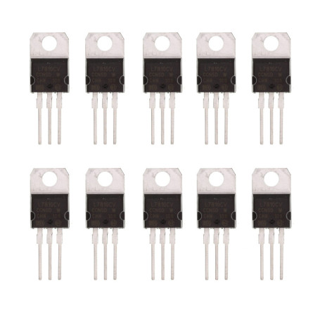 10PCS L7810CV L7810 1.5A 10V Transistor TO-220 de régulateur de tension à trois bornes