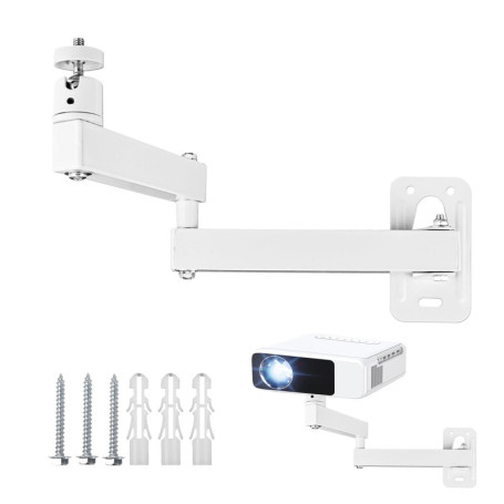 Pliable Support Projecteur Plafond, Support Videoprojecteur Plafond RéGlable Rotation à 360°, Support Mural pour Etagere Videopr