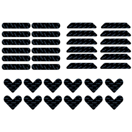 Abiyou Anti Derapant Tapis, 36 Pièces Rug Grippers, Anti Curling Carpet Grippers Coin, Antiderapant Autocollants de Tapis, Anti 