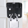 Loquet Porte Cadenas,Noir Porte à Pêne Petite Antivol Loquet Acier Inoxydable Cadenas Moraillon Loquet Serrure Portillon Exterie