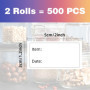 Étiquettes autocollantes pour pots de confiture - 500 pièces, 5x3 cm, étiquettes pour bocaux, sacs, cadeaux, bureau, école, frui