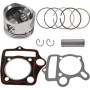 Trkimal Bloc cylindre de moto 52,4 mm avec accessoires de piston et joint de cylindre de rechange pour moteur 4 temps 110 cm³ ch