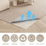 200x200cm Anti Derapant Tapis Ajustable – sous Tapis Antidérapant pour Sols Durs – Tapis Anti Derapan Respirant (Blanc)