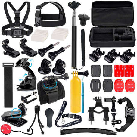 Suptig Kit d'accessoires Compatible avec GoPro Hero 13 Hero 12 Hero 11 Hero 10 Hero 9 Hero 8 Hero 7/6/5/4/3/3+/2/1/Session et Ak