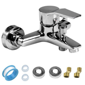 KYYGKY Mitigeur de Douche, Robinet Chaud et Froid Robinet Douche Universel Filetage G1/2 Robinet Douche Baignoire Mitigeur de Do