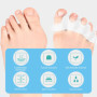 4 Pièces Blanc Séparateur d'Orteils en Silicone Souple,pour Hallux Valgus,Correcteur d'Oignons et Orteils en Marteau,Instantané 