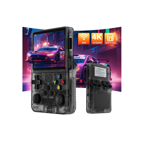 Console de jeu portable rétro R36S, écran IPS OCA HD MIPI de 3,5", système Open Source Linux et 3000 jeux, carte TF 64 Go intégr