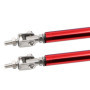 CENPEK Lot de 2 barres de fixation réglables pour pare-chocs avant Compatible avec la plupart des véhicules Rouge
