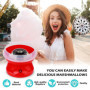Machine à Barbe à Papa, 450w Cotton Candy Machine pour La Maison Barbe a Papa Appareil avec Cuillère Et 10 Bâtonnets Facile à Ut