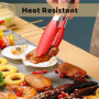 PHYTONICS 2PC Pince Cuisine Silicone,Pince de Cuisine,Pince Cuisine Inox,Pince Alimentaire,Pince Barbecue,avec Poignée Silicone 