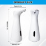 Distributeur de savon automatique - 200 ml - Distributeur de savon électrique sans contact - Avec capteur infrarouge - Pour sall