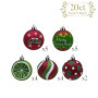 Victor's Workshop 20pcs 6cm Boules de Noël, Délicieux Elfe Rouge Vert et Blanc Incassable Boule de Noël Ornements Décoration pou