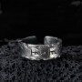 Auriselle Bague Homme Réglable Porte-bonheur Motif Texture Vintage Viking Rétro Bague ouverte Pouce Gothique Punk Bijoux Cadeaux