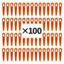 LUMITRRA 100 x Lames pour Coupe-Herbes Einhell, Bosch, CMI - Lames en Plastique compatibles avec Les Coupe-Herbes Einhell GE-CT 