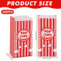 WANDGU Lot de 200 sacs à pop-corn : 9 x 6 x 21 cm Sacs à pop-corn rétro en papier kraft pour pop-corn, accessoires pour bonbons,