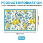 GOEDCH Lot de 8 sets de table en lin résistants à la chaleur avec motif citron - Lavables et antidérapants - Pour cuisine, fête,