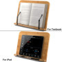 Readaeer Support de Lecture Portable pour Livre de Cuisine et Bureau en Bambou Pliable