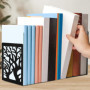 Lot de 2 serre-livres Parr (= 4 pièces) - En métal noir - Pour étagère, bureau, école, maison, bibliothèque - Porte-livres, Main
