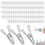 Rseuphiee 100 Pièces Pinces à Linge, Pinces À Linge en Acier Inoxydable, Pince a Linge Exterieur, Pince à Linge Metal, pour Les 