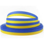 1 rouleau de ruban jaune et bleu de 4,6 m, ruban de couleur drapeau ukrainien, idéal pour la fabrication de rubans en tissu, gar