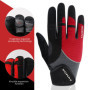 4UMOR Gants Cyclisme avec Gel Rembourré Doigt Complet - Gants Sport Respirant Souple Anti-Choc à Écran Tactile pour Vélo, VTT, B
