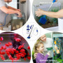 Kit de nettoyage d'aquarium 5 en 1 : accessoires d'aquarium, siphon de changement d'eau et 5 outils de nettoyage amovibles, kit 