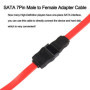 MEIRIYFA Câble d'extension SATA 7 broches mâle vers SATA femelle, 2 câbles d'extension de données SATA 7 broches – 50 cm