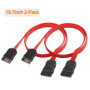 MEIRIYFA Câble d'extension SATA 7 broches mâle vers SATA femelle, 2 câbles d'extension de données SATA 7 broches – 50 cm