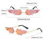 Smavles Lunettes de Soleil en Forme de Flamme 3 Pièces Party Lunettes,Lunettes de Fête Sans Monture Unisexe Montures de Lunettes