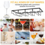 CIRULLI 2Pièces 4 Rangs Support pour Verre à Vin en Métal,Porte-Verres à Pied Suspendu,Capacité de 8 à 12 Verres par Support,Sup