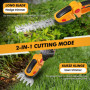 Taille-haie électrique 2-en-1 avec tige télescopique extensible (2,5 m), 2 lames professionnelles, double batterie 1500 mAh et c