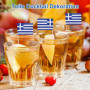Lot de 150 cure-dents décoratifs - Drapeau de la Grèce - Drapeaux de cure-dents - Pour cocktail, fête, nourriture, gâteau, fruit
