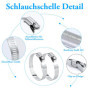 Lot de 10 colliers de serrage réglables en acier inoxydable - 46-70 mm - Pour voiture, industrie, connexion et sécurisation des 