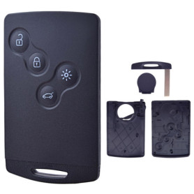 ANGOFIZ Coque Clé Carte Smartcard 4 Boutons Compatible avec Renault Captur Clio 4 Koleos Mégane 3 Laguna 3 Scenic 3